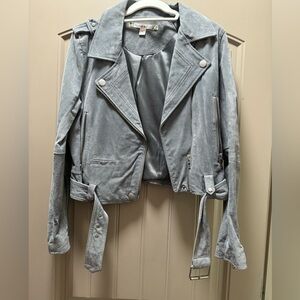 Suede blue jacket